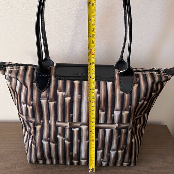 Longchamp Limited Edition Printed Bamboo Canvas/Leather. - Picture 10 of 11